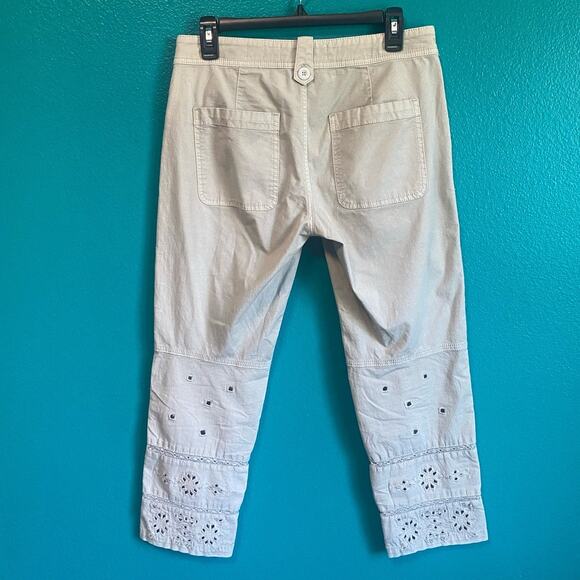 Anthropologie The Wanderer Eyelet Utility Pants Light Green Women's 27p - Picture 7 of 10